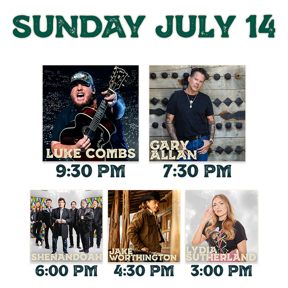 Country Thunder Saskatchewan Craven, SK Lineup